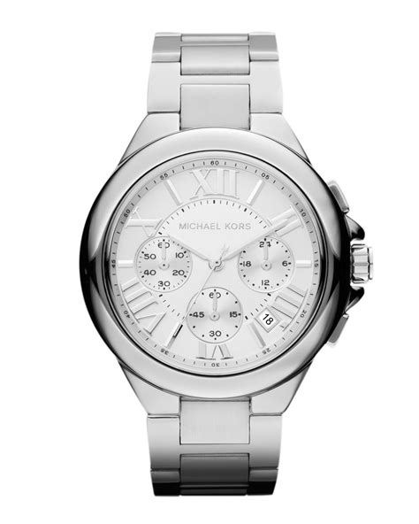 michael kors watch zilver|Michael Kors chronograph watch silver.